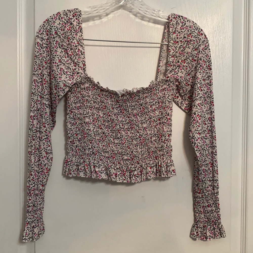 Nasty Gal Floral Print Crop Top